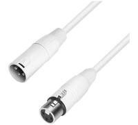Adam Hall K4MMF0100-SNOW XLR Cable 1x plug 1x socket 1m White