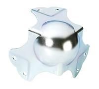 Adam Hall - Large Ball Corner 2 Holes Per Leg - 1.5 mm Steel - Zinc