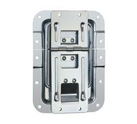 Adam Hall Large Cranked Lid Stay with Hinge and Click Stop