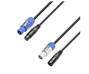 Adam Hall Power and 3-Pin DMX Cable 3m