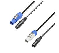 Adam Hall Power Twist Power and 3-Pin DMX Cable 10m
