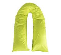 Adam Home 12 Ft Plain Dyed U Body Pillow and Pillow Case Pregnancy Maternity Body Back Support (Pillowcover Only, Limegreen)