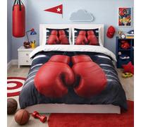 Adam Home 3D Digital Printed Boxing Gloves Duvet Cover Set With Pillowcases Home Bedroom Décor Microfiber Double Bedding Set Made in UK |Boxing Gloves with Black Background
