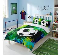 Adam Home 3D Digital Printed Football Duvet Cover Set With Pillowcases Home Bedroom Décor Microfiber Double Bedding Set Made in UK |Abstract Design Football