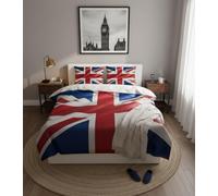 Adam Home 3D Digital Printed Union Jack Duvet Cover Set With Pillowcases Home Bedroom Décor Microfiber Single Bedding Set Made in UK |Union Jack