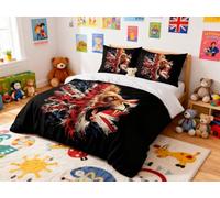 Adam Home 3D Digital Printed Union Jack Duvet Cover Set With Pillowcases Home Bedroom Décor Microfiber Superking Bedding Set Made in UK |Union Jack Lion