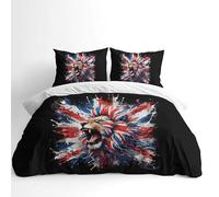 Adam Home 3D Digital Printed Union Jack Duvet Cover Set With Pillowcases Home Bedroom Décor Microfiber Superking Bedding Set Made in UK |Roaring Lion Union Jack