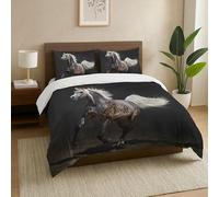Adam Home 3D Duvet Cover Set With Pillowcases Home Bedroom Décor Digital Printed Microfiber Super King Bedding Set Made in UK|Horse in the Night