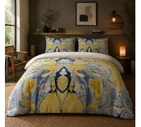 Adam Home 3D Rhyn Floral Duvet Cover Set With Pillowcases Home Bedroom Décor Digital Printed Microfiber Double Bedding Set Made in UK|Grey Marble