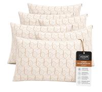 Adam Home Copper Infused Pillow Protectors 6 Pack (50 x 75 CM) - Antimicrobial Sleep Protection Zippered Pillow Cases - Durable, Breathable & Comfortable