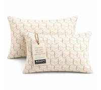 Adam Home Copper Infused Pillow Protectors (Pack of 2) - Luxury Zipped Pillowcase Covers, Anti-Allergy, Dust Mite Resistant, Soft Breathable Bedding Protectors, UK Standard Size