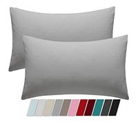 Adam Home Cotton Rich Pillow Protectors Pillowcases Pack Of 2 Hotel Quality Premium Touch Comfort Pillow Encasements Pillow Cases 2 Pack Long Lasting Soft & Comfortable Pillow Cases 48x74 cm Grey