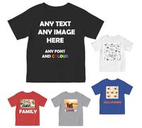 Adam Home Custom T-Shirts for Men - Personalised T-Shirt with Text or Photo - Short Sleeves - Made in UK - Design Your Own Custom T Shirt - Long Lasting Print (Black, 2XL)