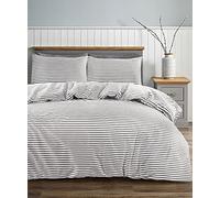 Adam Home Double Duvet Set - 3 PCS Soft Microfiber Double Duvet Cover with Pillowcases (Grey,Double)