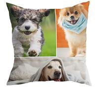 Adam Home Getagift Personalised Cushion Cover Photo, Text (45 x 45 cm / 18 x 18 Inch) Custom Pillow Photo Gift Birthday, Wedding Keepsake