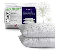 Adam Home Pillows 2 Pack Hotel Quality with Quilted Cover Hypoallergenic & Dust Mite Resistant Filling - Ideal for Stomach, Back and Side Sleepers Down Alternative Hotel Pillows