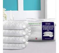 Adam Home Premium Pillows 4 Pack Hotel Quality Firm Support with Quilted Cover Hypoallergenic and Anti Dust Mite Soft Hollow-Fiber Down Alternative Bed Pillow for Stomach Back and Side Sleeper