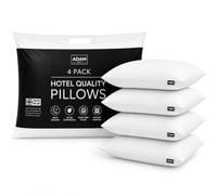 Adam Home Premium Pillows 4 Pack Hotel Quality with Breathable Cover - Bouncy Side Sleeper Pillow for Neck and Shoulder Pain - Quick Rebound & Dust Proof Hotel Pillows, Made in UK, (48x74 cm)