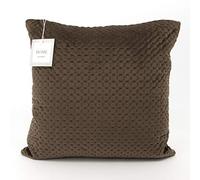 Adam Home Quilted Velvet Cushion Covers - Square Pillow Case 43CM x 43CM (16''x16'') Quilted Throw Cushion Covers- Decorative Sham cover for Car, Sofa, Bedroom (4 Pack, Chocolate)