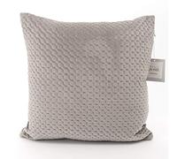 Adam Home Quilted Velvet Cushion Covers - Square Pillow Case 43CM x 43CM (16''x16'') Quilted Throw Cushion Covers- Decorative Sham cover for Car, Sofa, Bedroom (4 Pack, Grey)