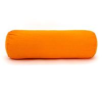 Adam Home Support Bed Bolster Pillow Cushion With Orange Cover 100% Cotton Dyed Cases Small-10x37 Cm