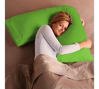Adam Home V Pillow with Forest Pillowcase Extra Filled Hollow Fiber for Neck Support, Orthopedic, Maternity Pregnancy & Nursing Super Soft & Comfortable V shaped Pillow with Pillowcase