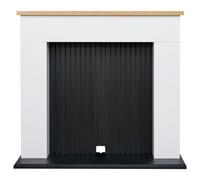 Adam Innsbruck Stove Fireplace in Pure White & Black, 45 Inch