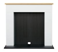 Adam Innsbruck Stove Fireplace in Pure White & Black, 45 Inch
