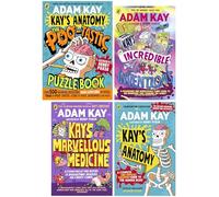 Adam Kay's 4 Books Collection Set (Kay’s Incredible Inventions, Kay's Anatomy, Kay's Marvellous Medicine & Kay's Anatomy: The Poo-Tastic Puzzle Book)