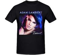 Adam Lambert for Your Entertainment Men Printed T Shirts O Neck Black XL