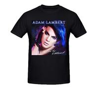 Adam Lambert for Your Entertainment Men Printed T Shirts O Neck Medium Black