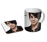 Adam Lambert White Ceramic Coffee MUG + Coaster Gift Set …