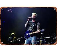Adam Levine Rock Band Metal Tin Sign Retro Wall Decor for Home Gate Garden Bars Restaurants Cafes Office Store Pubs Club Sign Gift 12 X 8 INCH Plaque Tin Sign