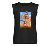 Adam Likes Sun Lotion T Shirt Bobobear Bobobearart Bobo Bear Bobo Nisi Bear Gayart Gay Art Bear Art Tee Sleeveless Vest Tank Top Black M