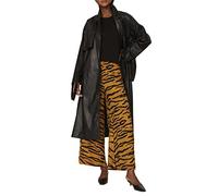 Adam Lippes Collective Women's Tiger Print Culottes Pants, Orange, 4