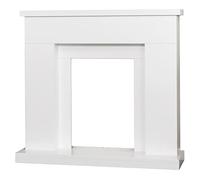 Adam Lomond Fireplace in Pure White, 39 Inch