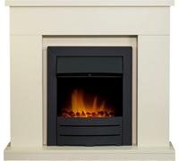 Adam Lomond Fireplace In Stone Effect With Colorado Electric Fire In Black, 39 Inch