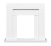 Adam Malmo Fireplace In White, 39 Inch