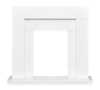 Adam Malmo Fireplace in White, 39 Inch