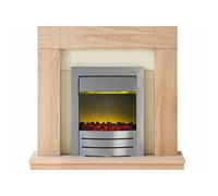 Adam Malmo Fireplace Suite in Oak with Colorado Electric Fire in Brush