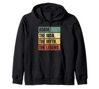 Adam Man Myth Legend Quote Retro Funny Best Name Adam Zip Hoodie