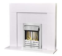 Adam Miami Electric Fire Suite with Helios Inset - White