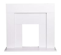 Adam Miami Fireplace Suite in Pure White, 48 Inch