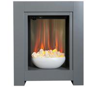 Adam Monet Fireplace Suite in Grey with Electric Fire, 23 Inch