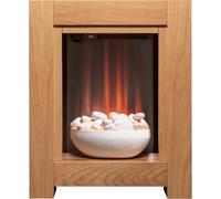Adam Monet Fireplace Suite in Oak with Electric Fire, 23 Inch