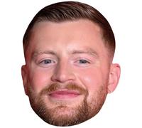 Adam Peaty (Beard) Celebrity Mask, Flat Card Face, Fancy Dress Mask