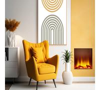 Adam Sahara 22 SQ Fully Inset Media Wall Electric Fire Adam Fires & Fireplaces Black One Size