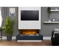 Adam Sahara Panoramic Media Wall Electric Fire, 42 Inch Adam Fires & Fireplaces Black One Size