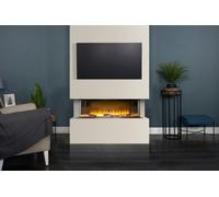 Adam Sahara Pre-Built Panoramic Media Wall & Electric Fireplace