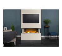 Adam Sahara Pre-Built Panoramic Media Wall & Electric Fireplace